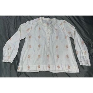 Dylan 100% Cotton Misha Ikat Blouse Womens Size Extra Small